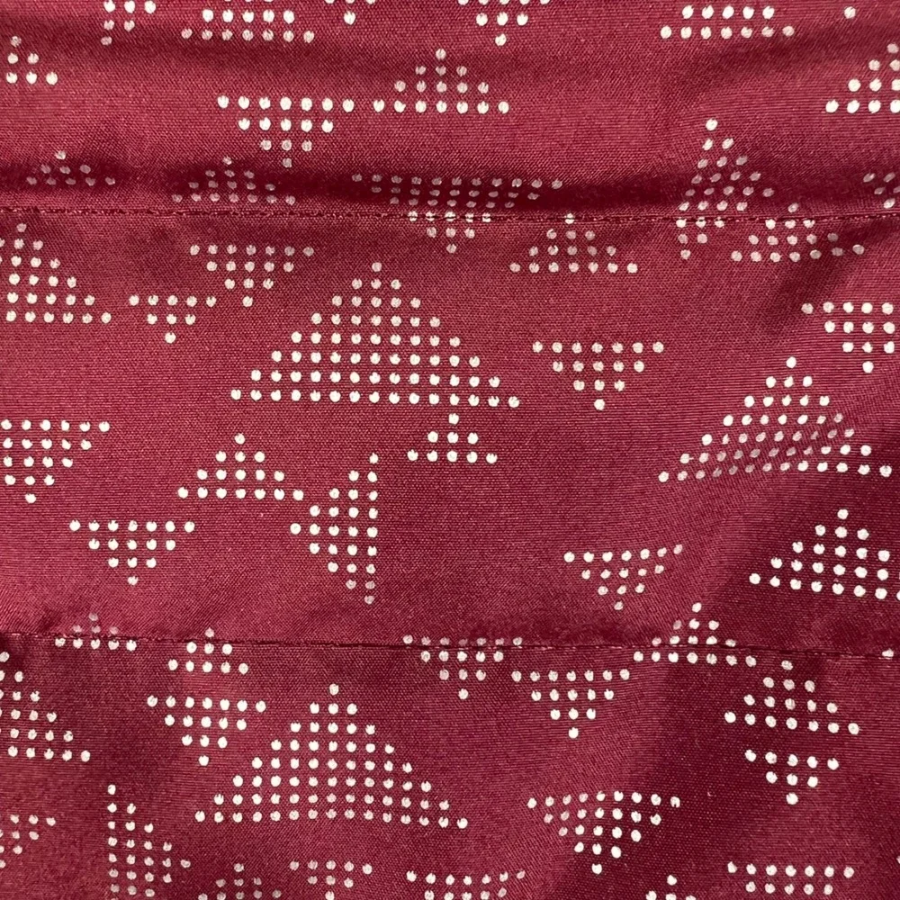 Silverpaw Reversible Packable Dog Jacket Burgundy Silver Geometric Puffer Medium